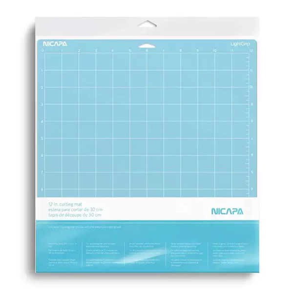 Nicapa Replacement Cutting Mat(12x12 inch） for Cricut Maker /3/Explore  3/Air /2/One (4pack-Standardgrip、Lightgrip、Stronggrip、Fabrigrip)  Adhesive&Sticky Non-Slip Flexible Square Gridded Cut Mats Set 